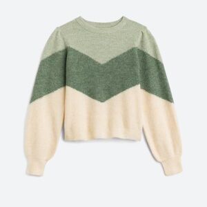 Vera Moda Ziggy Ribbed Balloon Sleave Pullover Sweater